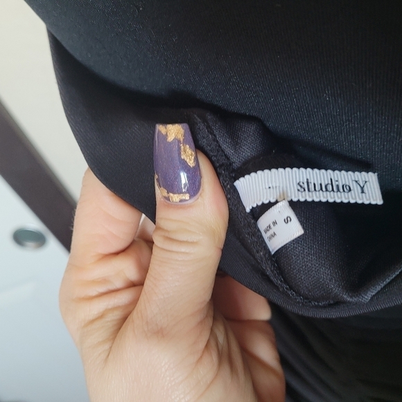 Studio Y black bodycon Y2K strepless mini dress - Picture 3 of 6